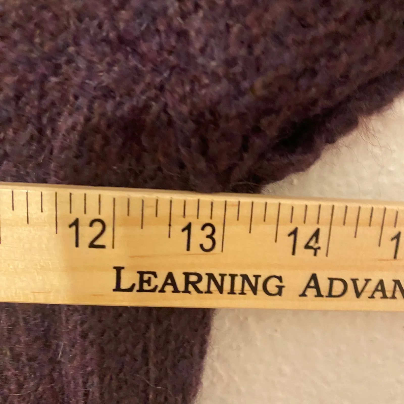 Stile Benetton Wool Alpaca Blend Short Sleeve Sweater Dress in Eggplant Size XS Purple - Image 8