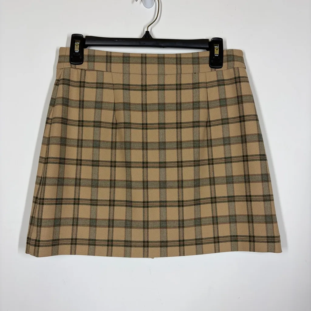 Aritzia Wilfred Tai Plaid Button Front Skirt Size 6 - Image 2