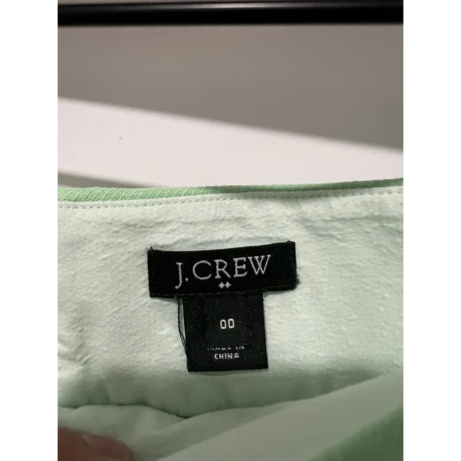 ✨ J. Crew Skirt Womens 00 Light Green Cotton Mini Micro 16" Casual Day Out‎ - Image 5