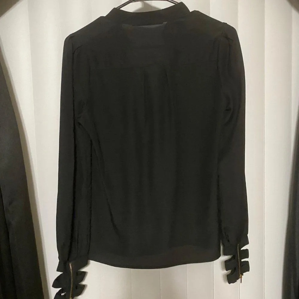 Akira chica black label blouse, cut out sleeves Black Size M - Image 5