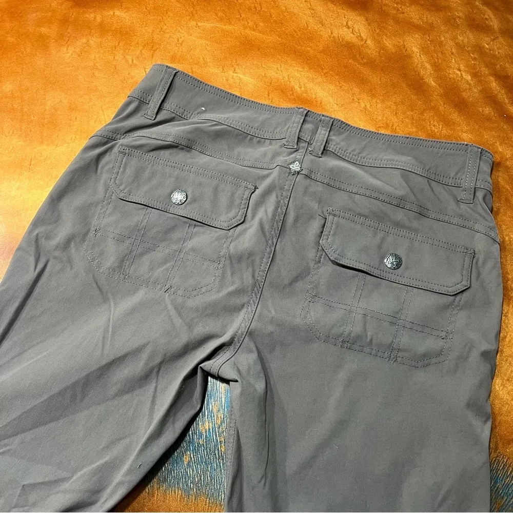 Prana Gray Convertible Hiking Quick Dry pants size 10 - Image 5