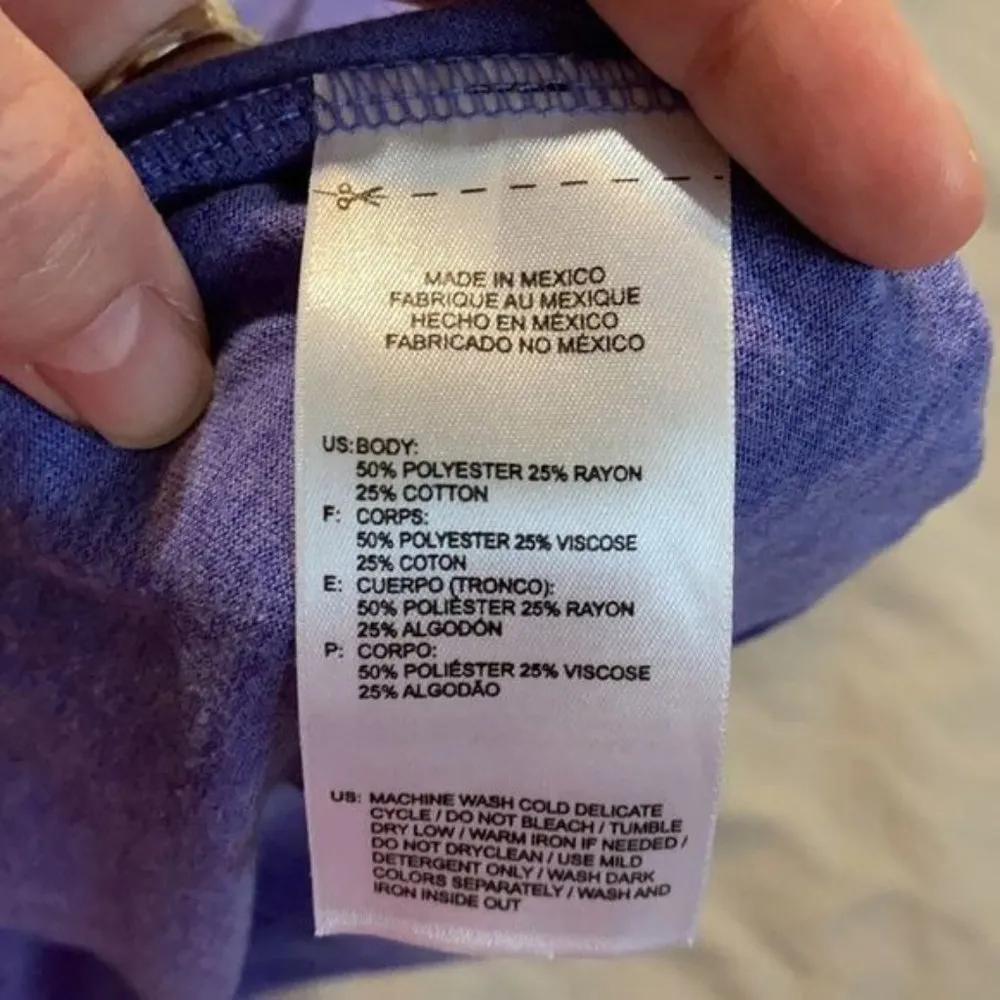 Reebok Purple T-shirt Work Out Warm Up - Image 9