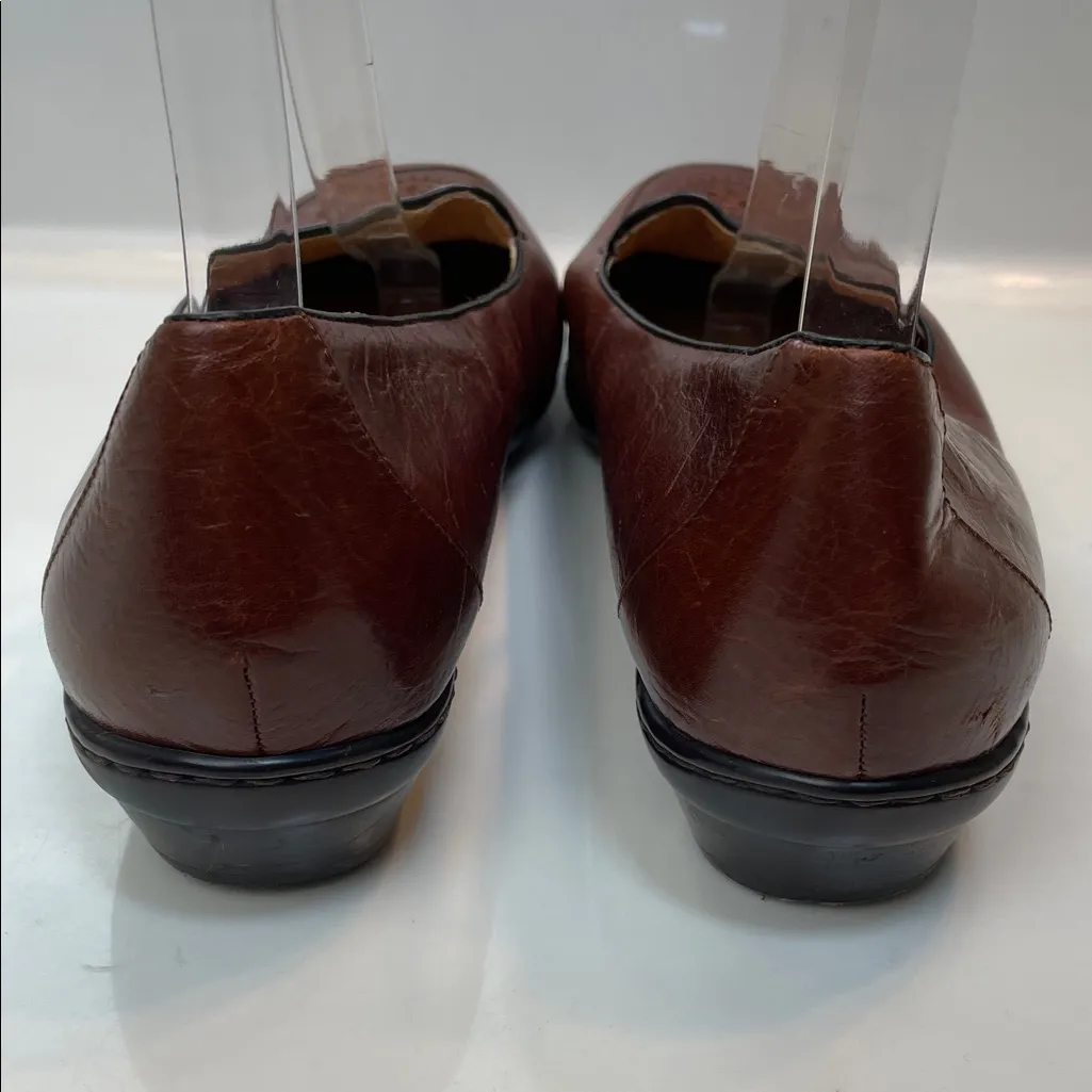 Sofft Women’s Boho Leather Paisley Floral Embroidered Brown Comfort Loafers Size 10 - Image 7