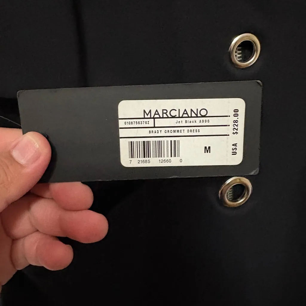 NWT.Marciano Black Grommet Midi Dress - Image 6