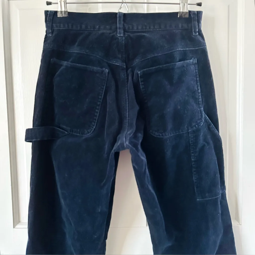 Brandy Melville John Galt Navy Blue Corduroy Carpenter Straight Leg Pants Size S - Image 7
