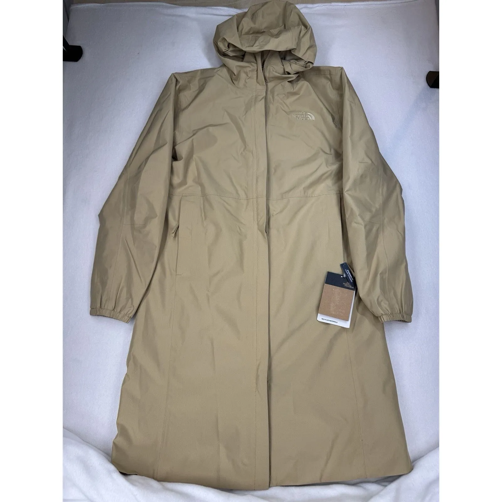 The North Face Women’s Daybreak Rain Parka Khaki Stone NWT Size XL - Image 3