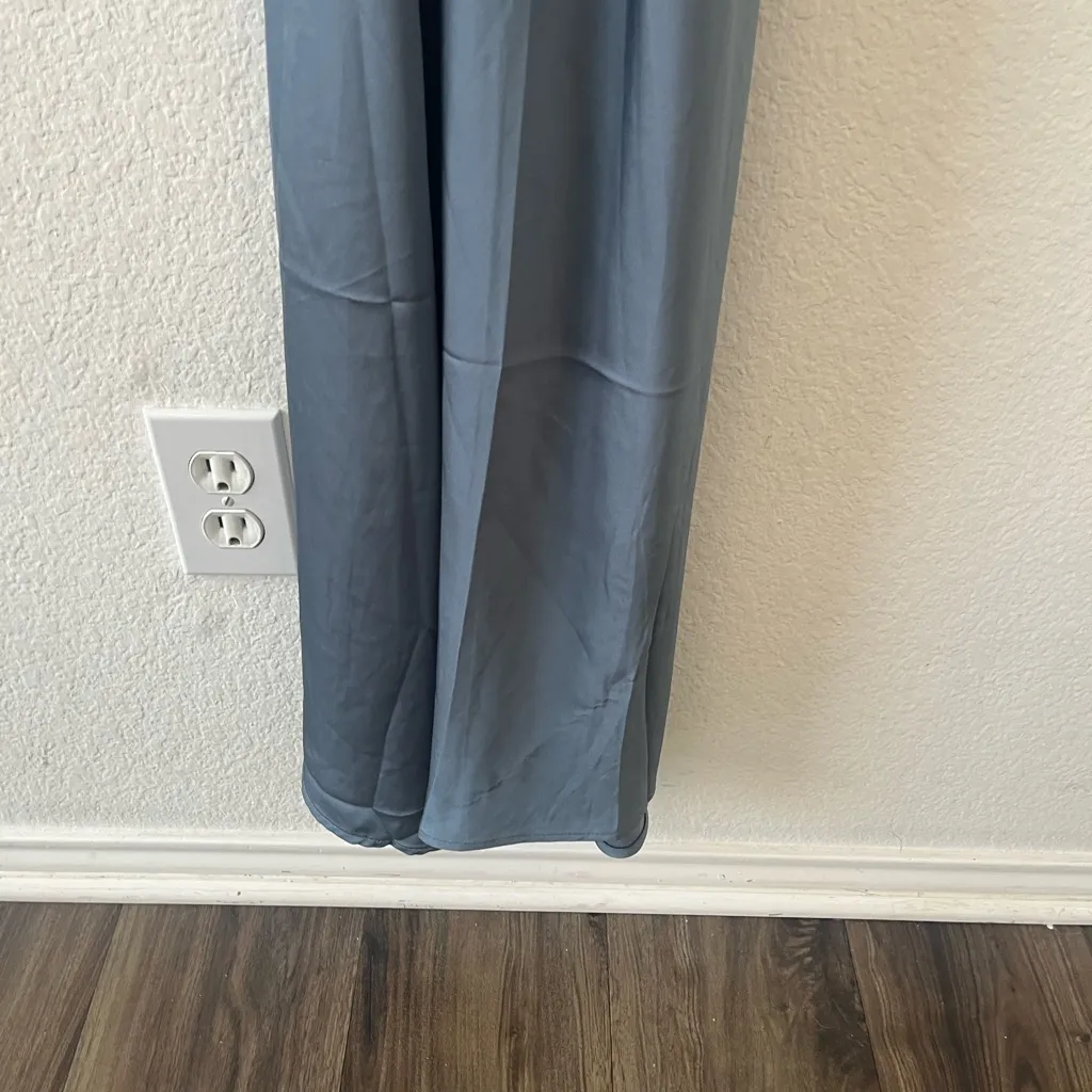 ASTR Gaia Slip Midi Dress Slate‎ Denim Blue Sz Small Revolve - Image 6