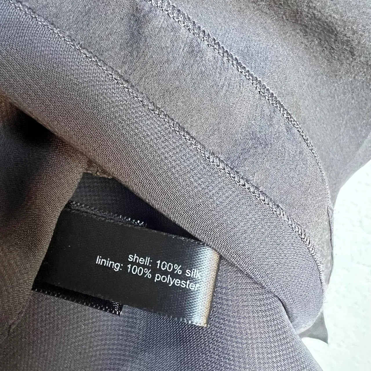 Dark Grey Sleeves Tie Back Blouse - Image 4