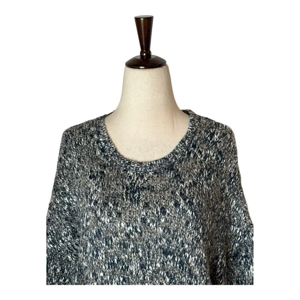 Tribal Black And White Knit Crew Neck Long Sleeve Hi Low Sweater Size M NWT Size M - Image 3