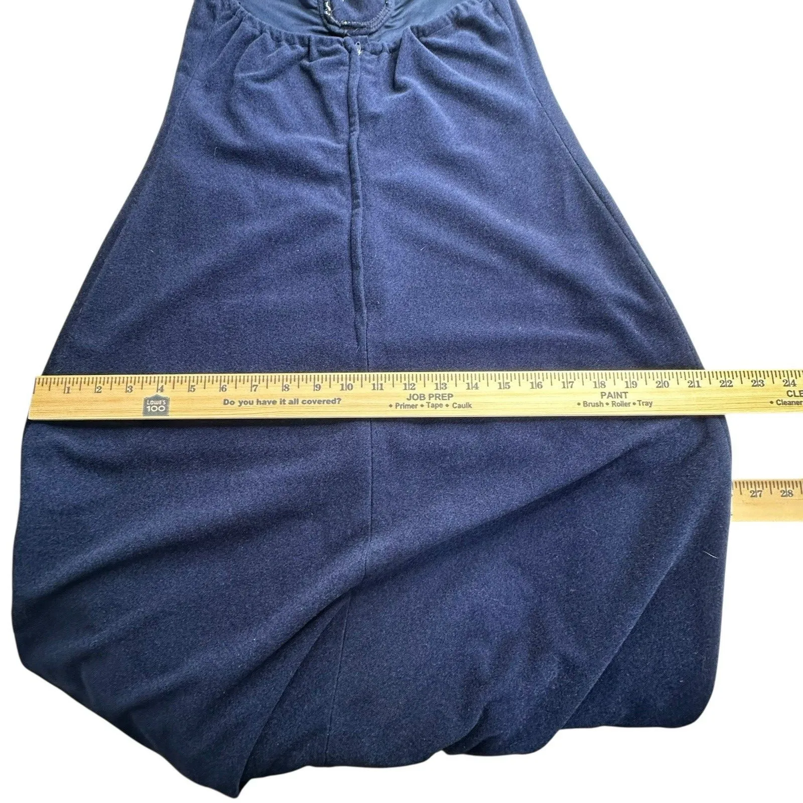 Vtg Blue Dress W/ Shrug 70s 80s Maxi Lace Bell Sleeve Halter Boho Hippie Regency Size 8 - Image 10