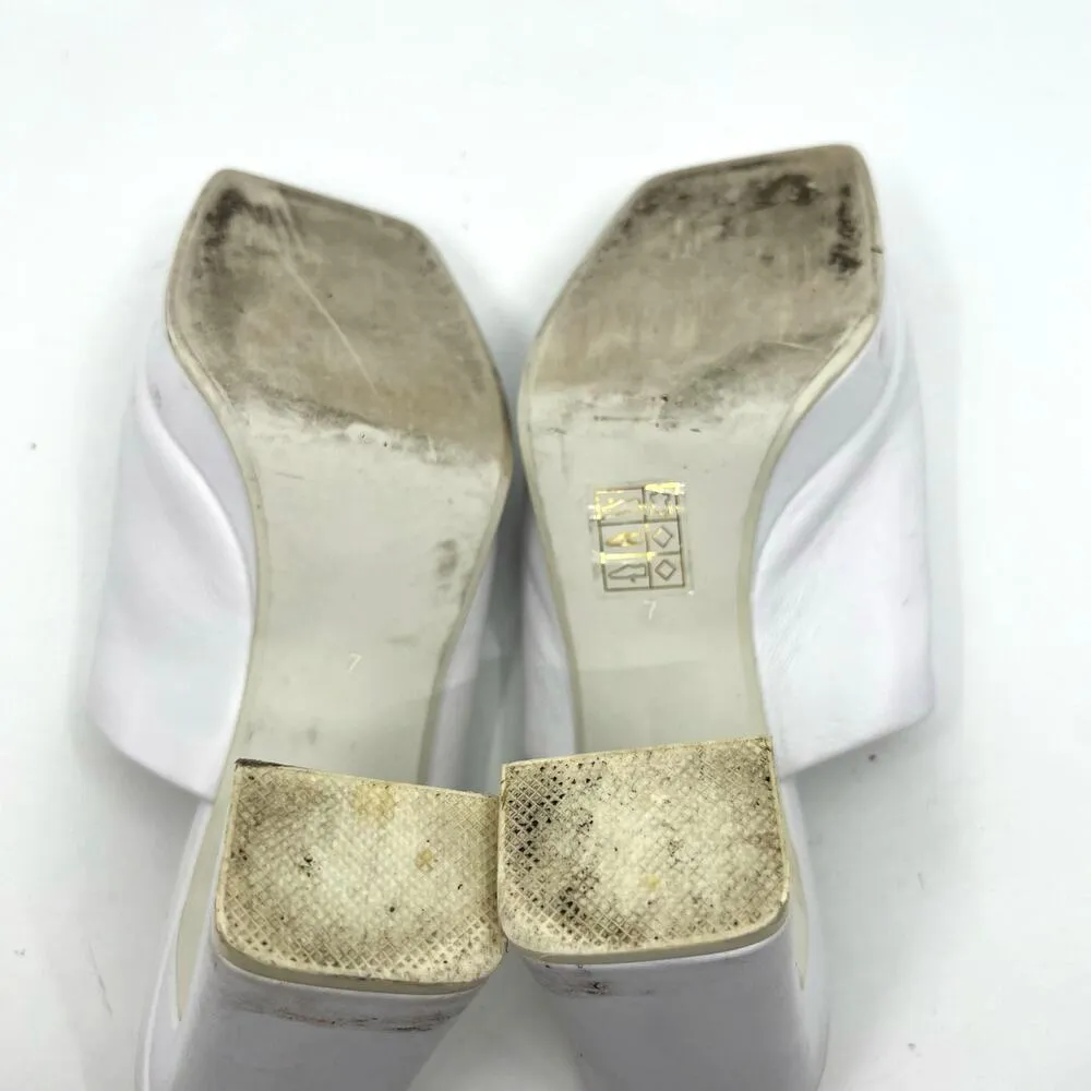 JEFFREY CAMPBELL Caviar White Leather Platform Sandal Women's 7 US - Image 8