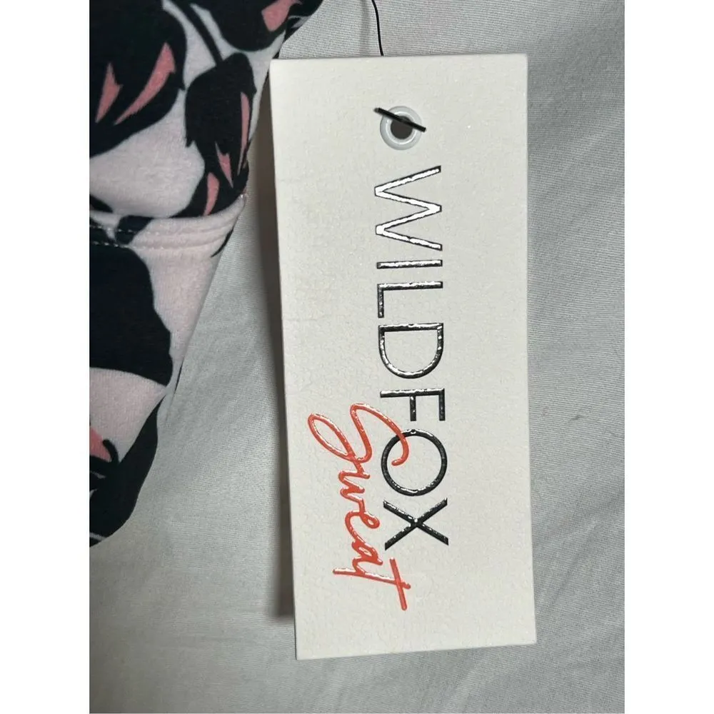 NWT Wildfox Sweat Women's Stretch Criss Cross Rose Floral Print Sports Brand New - Image 3