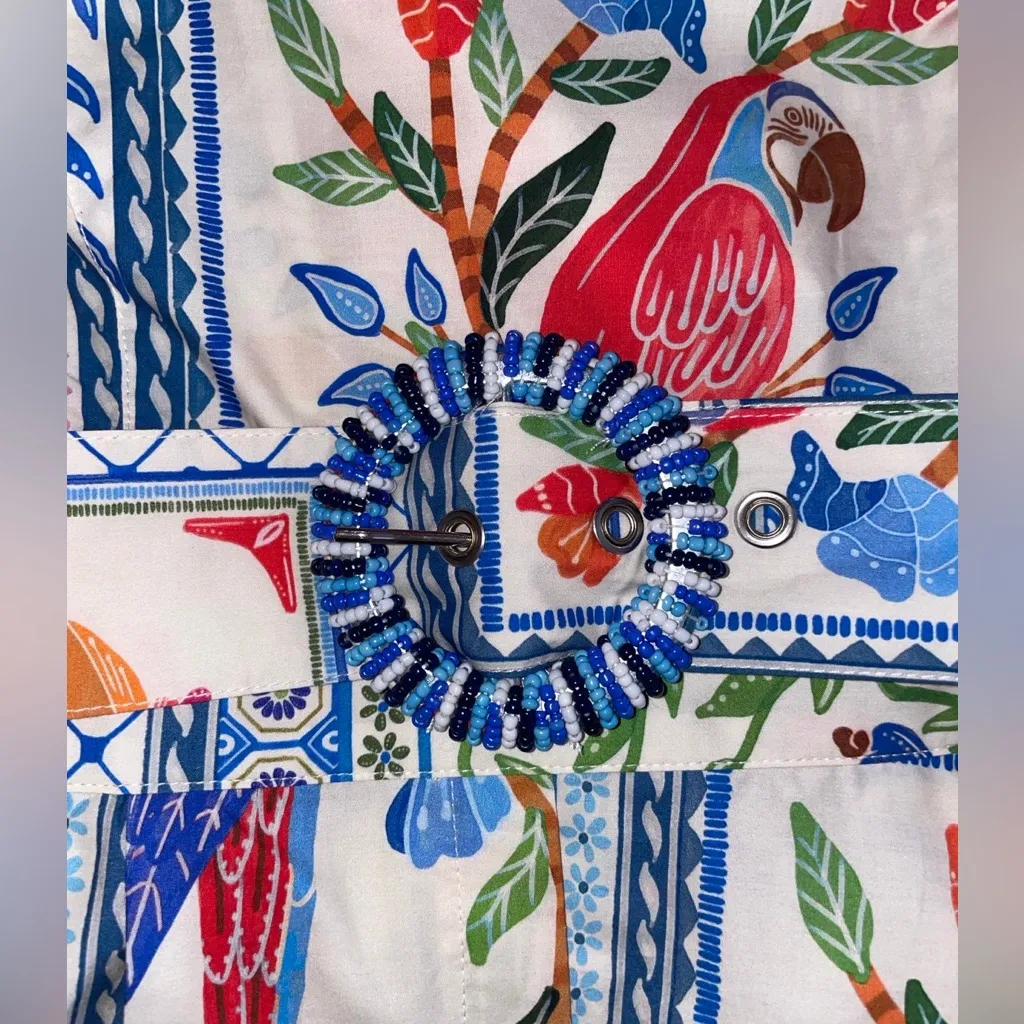 Farm Rio Tropical Tiles Romper - Image 3