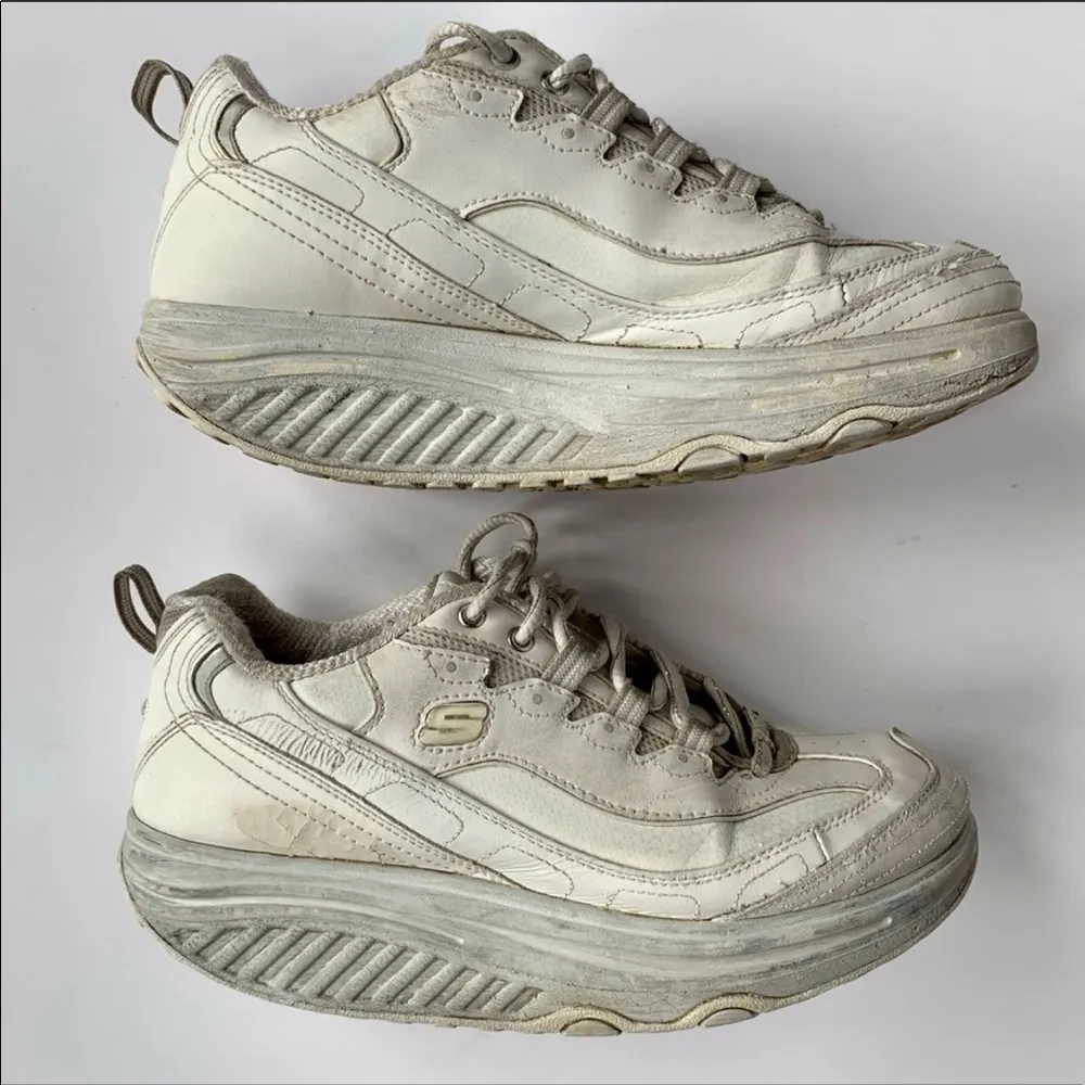 Sketchers Vintage Original Shape Up Toning Sneakers In White - Image 2