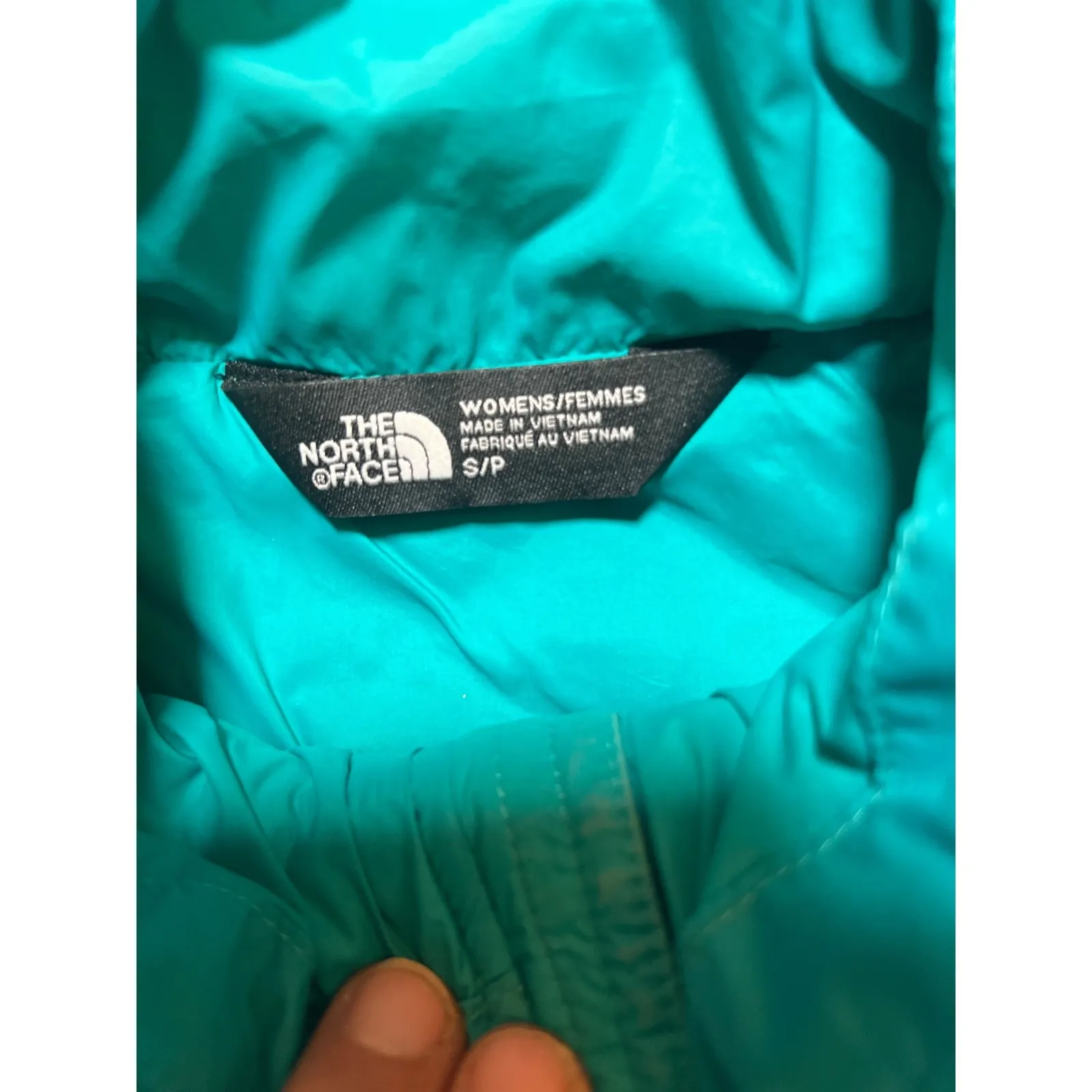 The North Face Thermoball Womens Vest Teal Blue Puffer Quilted Size Small Hiking - Image 3