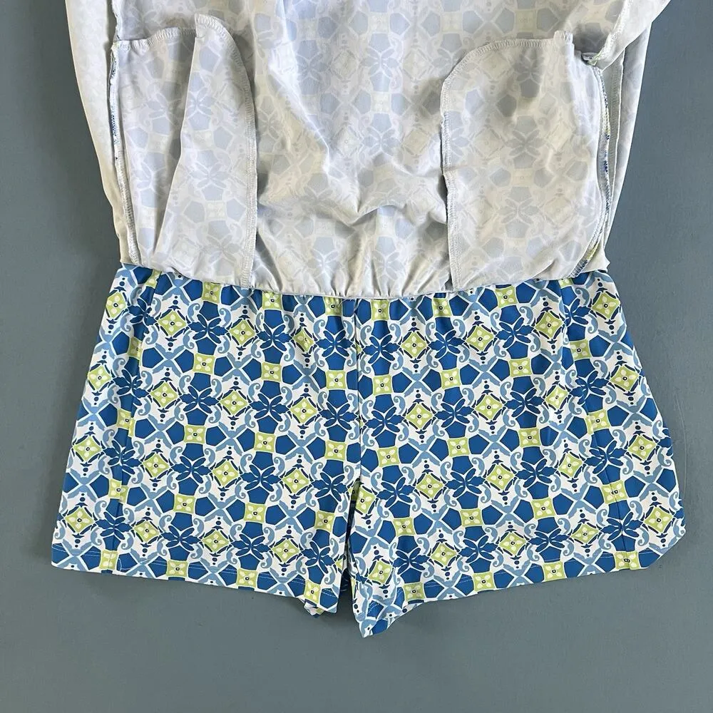 J. McLaughlin Palm Springs Blue Green Geo Print Catalina Cloth Golf Skort - Image 3