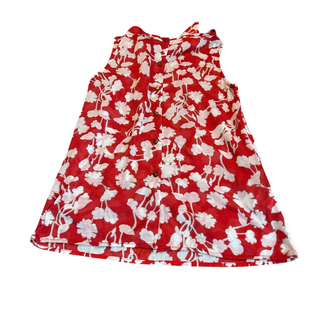 MANGO red floral tank - Image 4