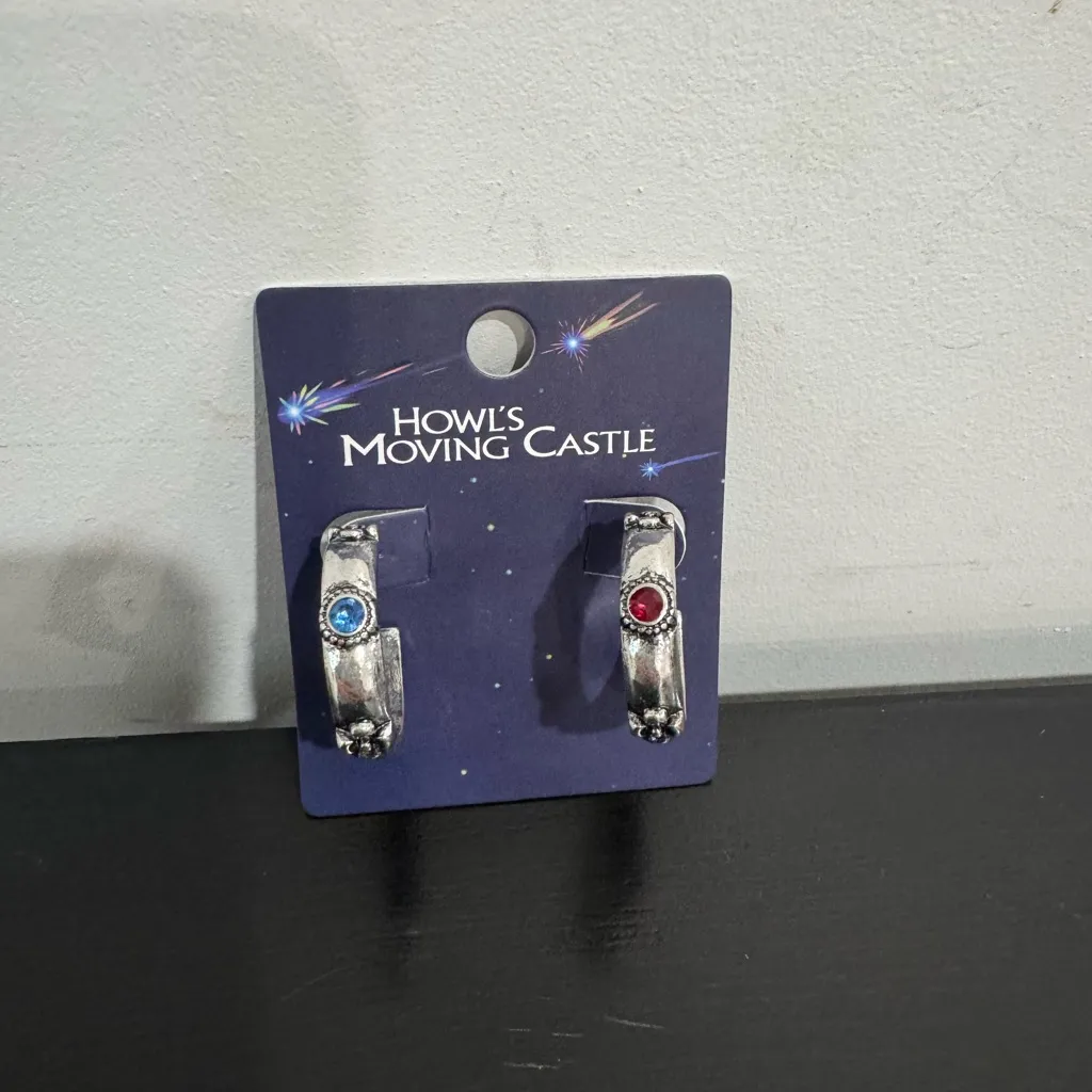 Studio Ghibli Howl's Moving Castle Howl's Ring Hoop Earrings - Image 3