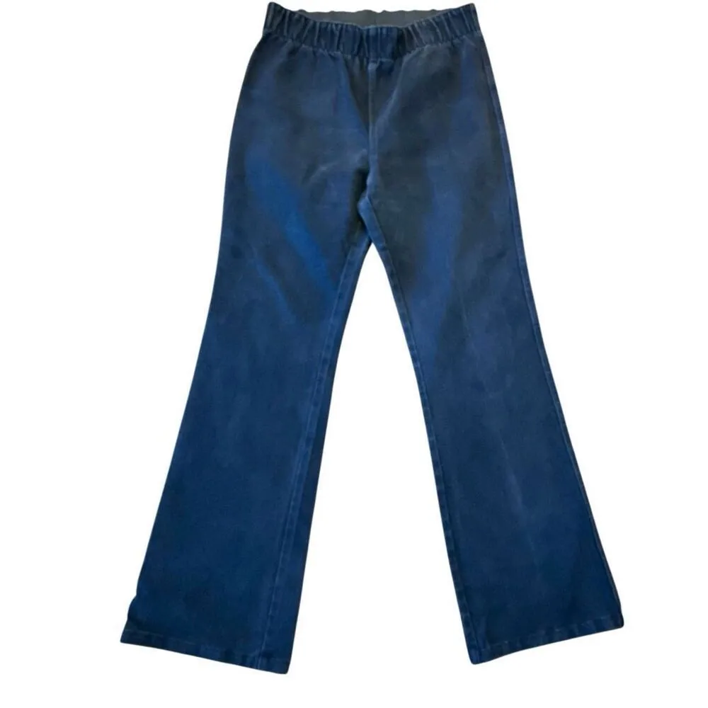 Soft Surroundings black wash wide leg pull on jeans M - Image 2