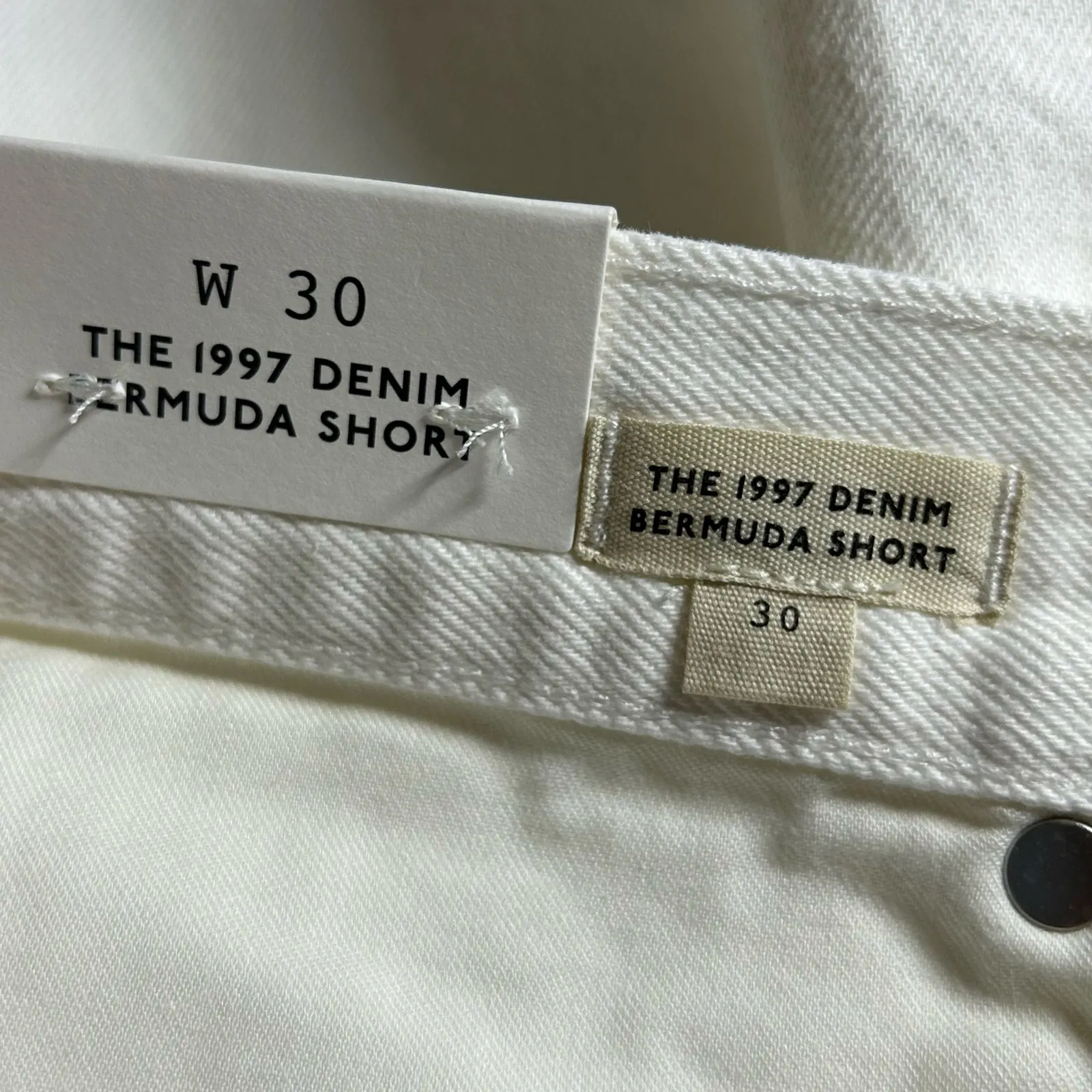 Madewell Women's The 1997 White Denim A-Line Jean Shorts 30 New - Image 7