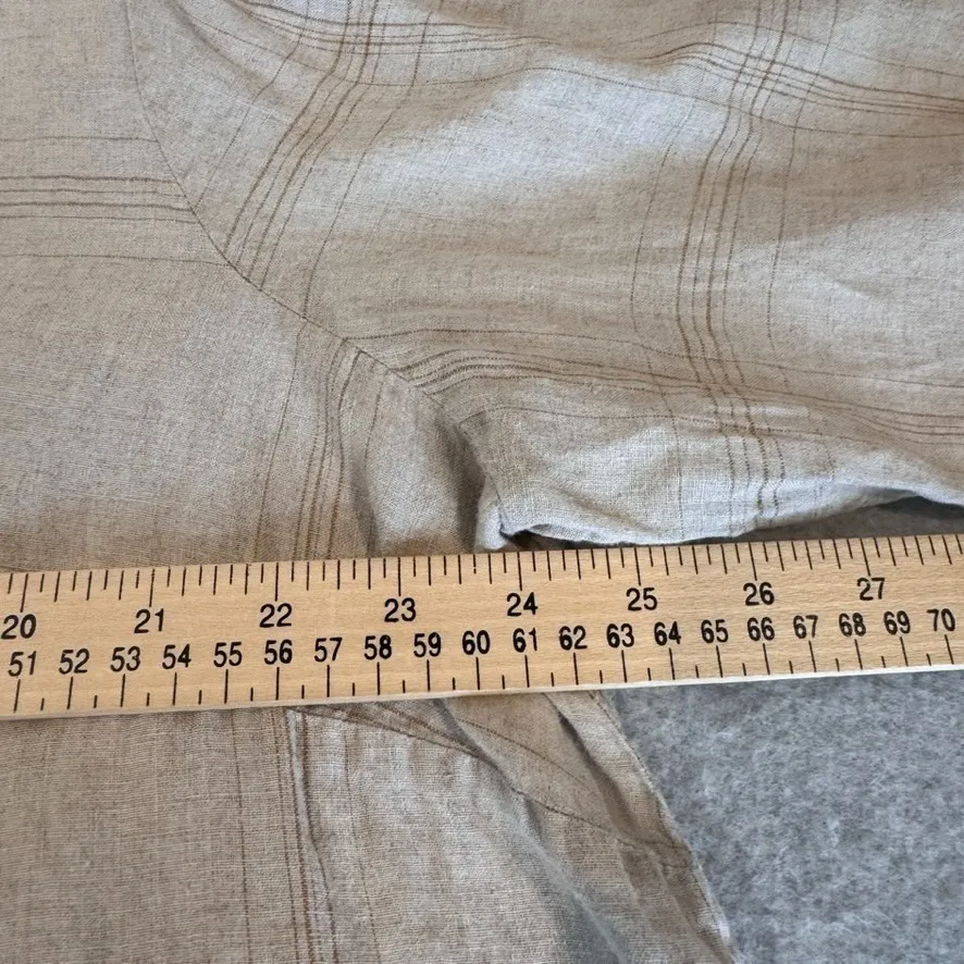 Eileen Fisher Minimalist Tunic Womens 2X Tan Organic Linen Nautical Grannycore - Image 11