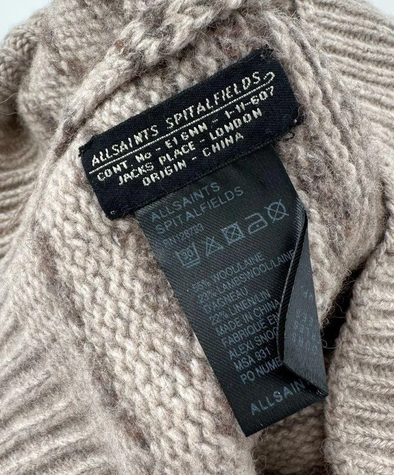 ALLSAINTS Wool Linen Knit Scarf - Image 3