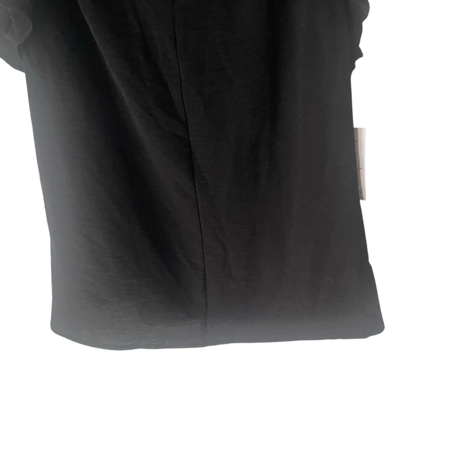 SO NWT Women's Size‎ Medium Black Career Ruffle Flutter Sleeve Blouse - Image 3