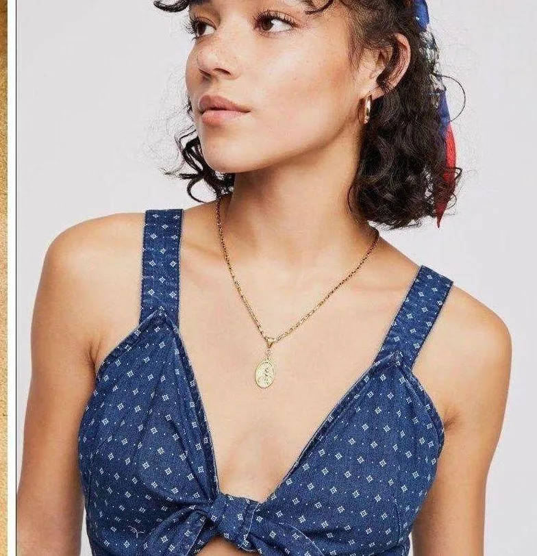 Denim Cut Out Romper - Image 3