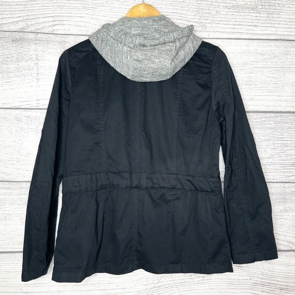 Love Tree Black & Gray Double Layer Hooded Jacket Size Large - Image 7