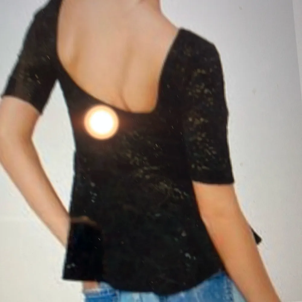 Free people Black Lace peplum Top - Image 2