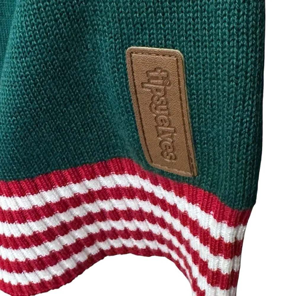 Tipsy Elves Ugly Christmas Sweater Santa Pouring Milk Size Large‎ Green Red - Image 4