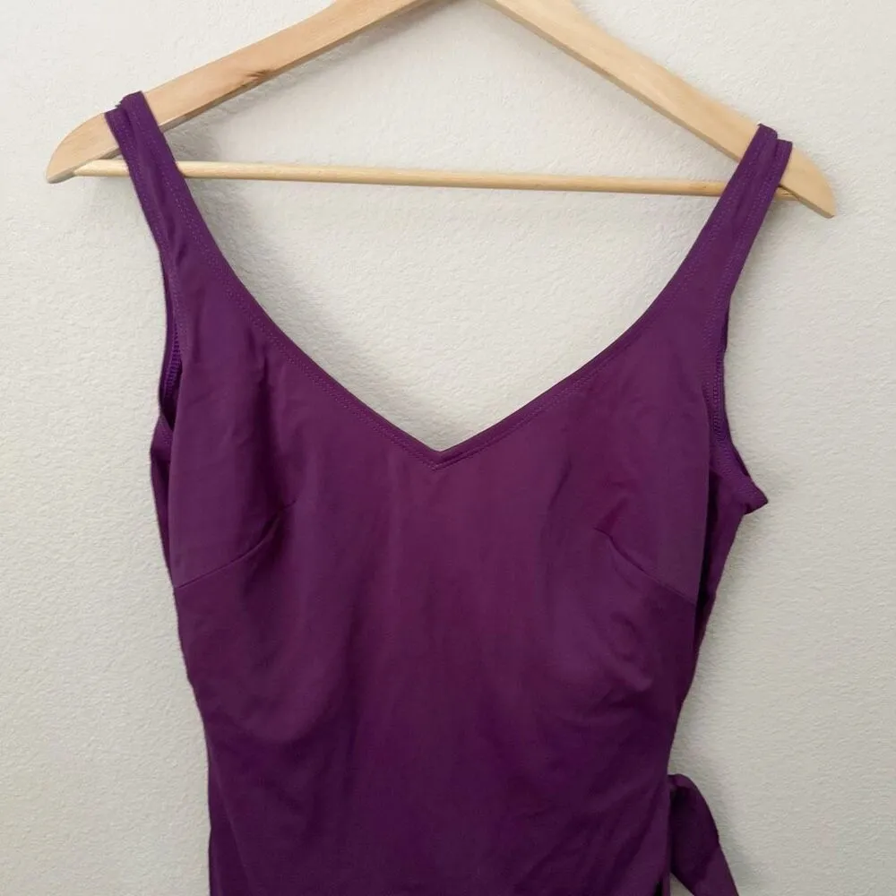 ROXANNE | Skirt Swimsuit Orchid Purple Bra Size Tie Size Ruched | Size 16, 40D - Image 2