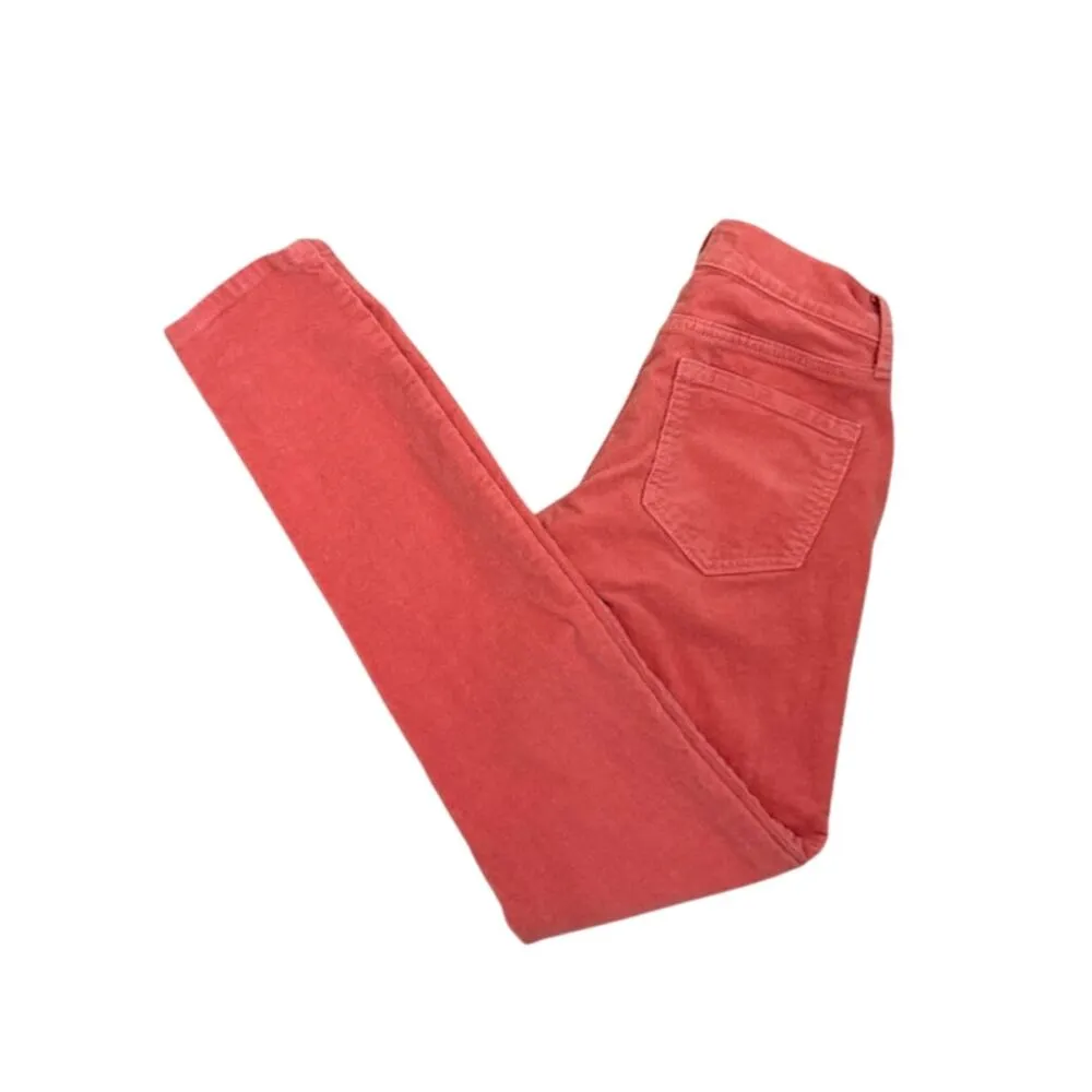 Old Navy Coral Pink Corduroy Skinny Pants Size Women's 0 - Image 3