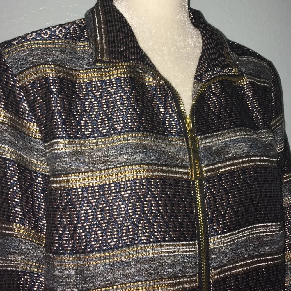 Drapers & Damons Metallic Woven Jacket Blazer 9PE - Image 2
