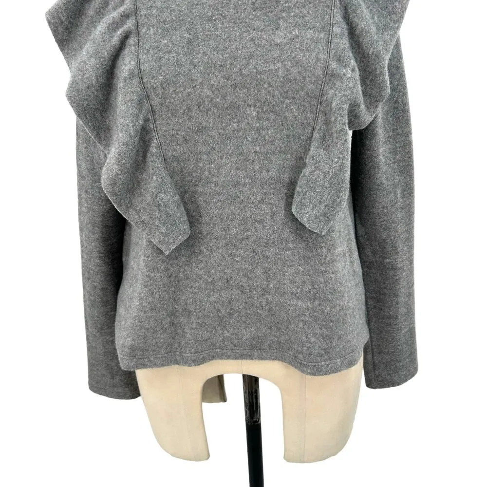 McGuire Sabina Ruffle‎ Sweater Gray Long Sleeve Size XS - Image 5