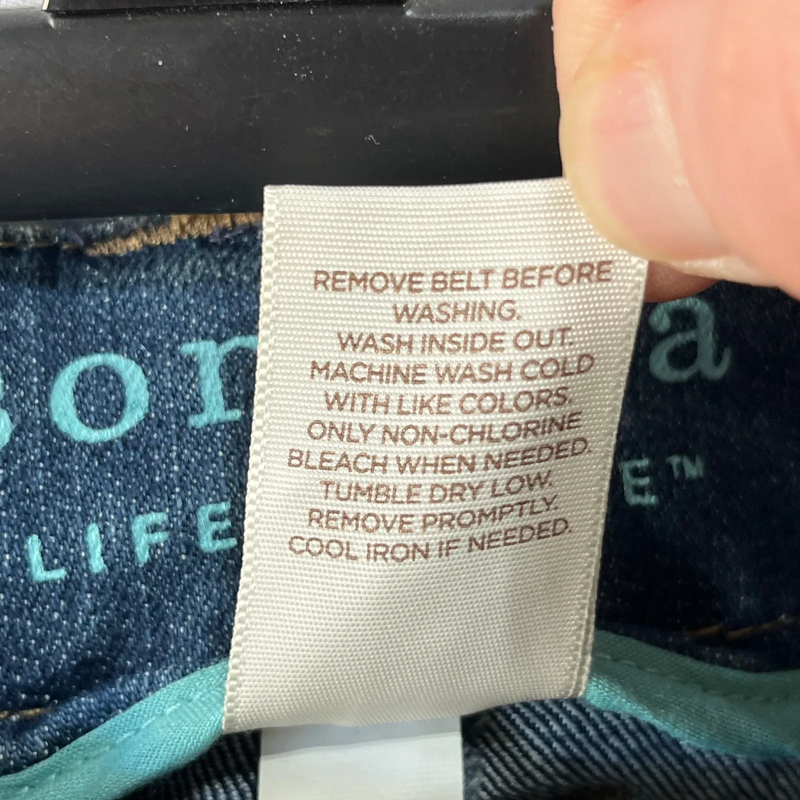 Sonoma Medium Wash Modern Fit Denim Skirt 8 Blue - Image 5