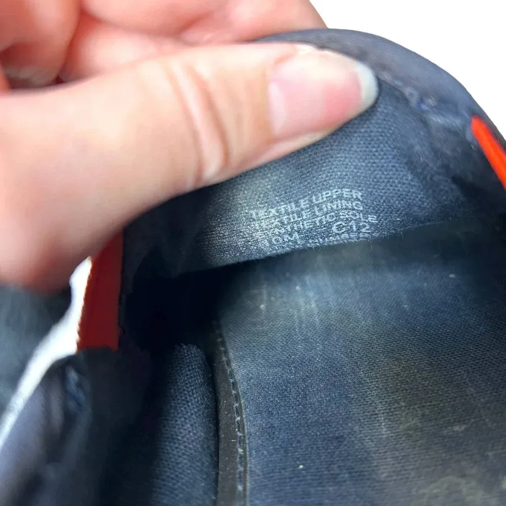 Tory Burch Mon Amour‎ Navy Blue Red Stripe Heart Espadrille Flats Size 10 - Image 9