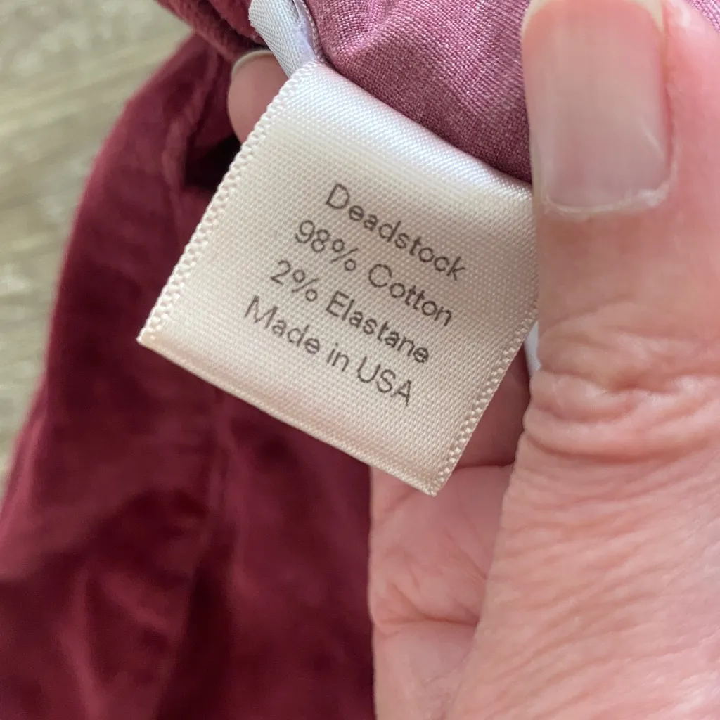 Reformation Rebecca pants fitted slim skinny leg velvet velour red burgundy 28 - Image 7