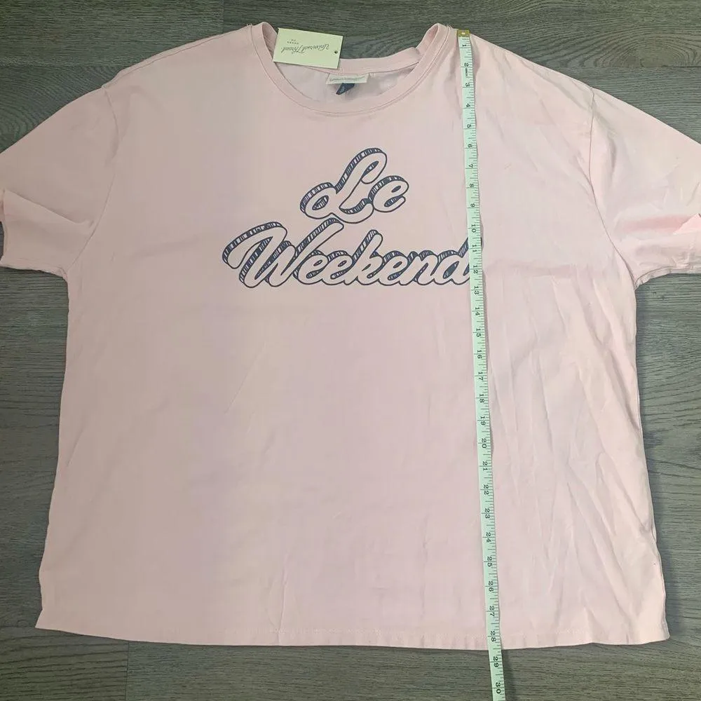 Universal Thread Le Weekend Short Sleeve Graphic T-Shirt - Size XXL - Pink - NWT - Image 7