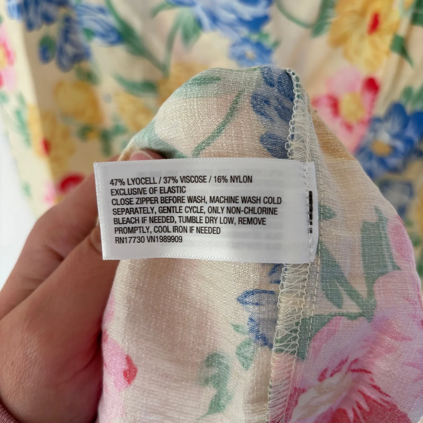 A New Day NWT Women's Mini Woven Tank Dress Yellow Floral Size 16 - Image 6