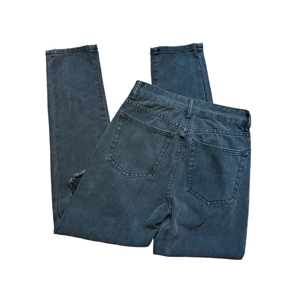 Adika Black Distressed Ripped high rise Jeans Sz XS/ 25 grunge whimsygoth - Image 7