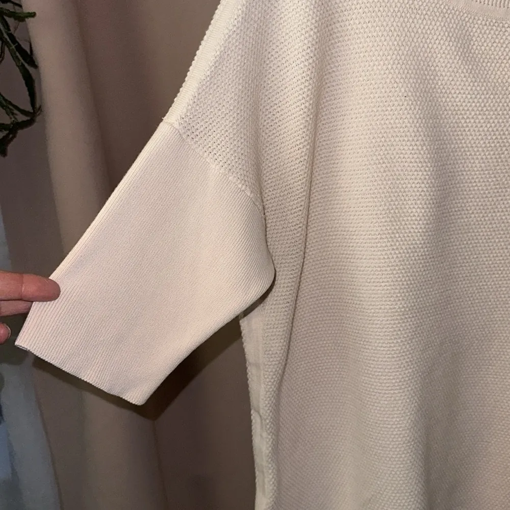 Banana Republic Women's Pink drop shoulder oversized waffle knit Top M - Image 3