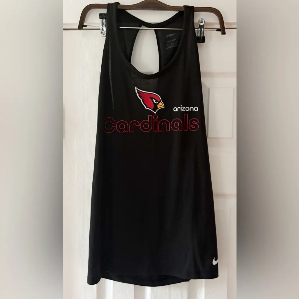 Nike Black Dri-FIT Arizona Cardinals Tank Size Medium NWT Cross Over Back - Image 2