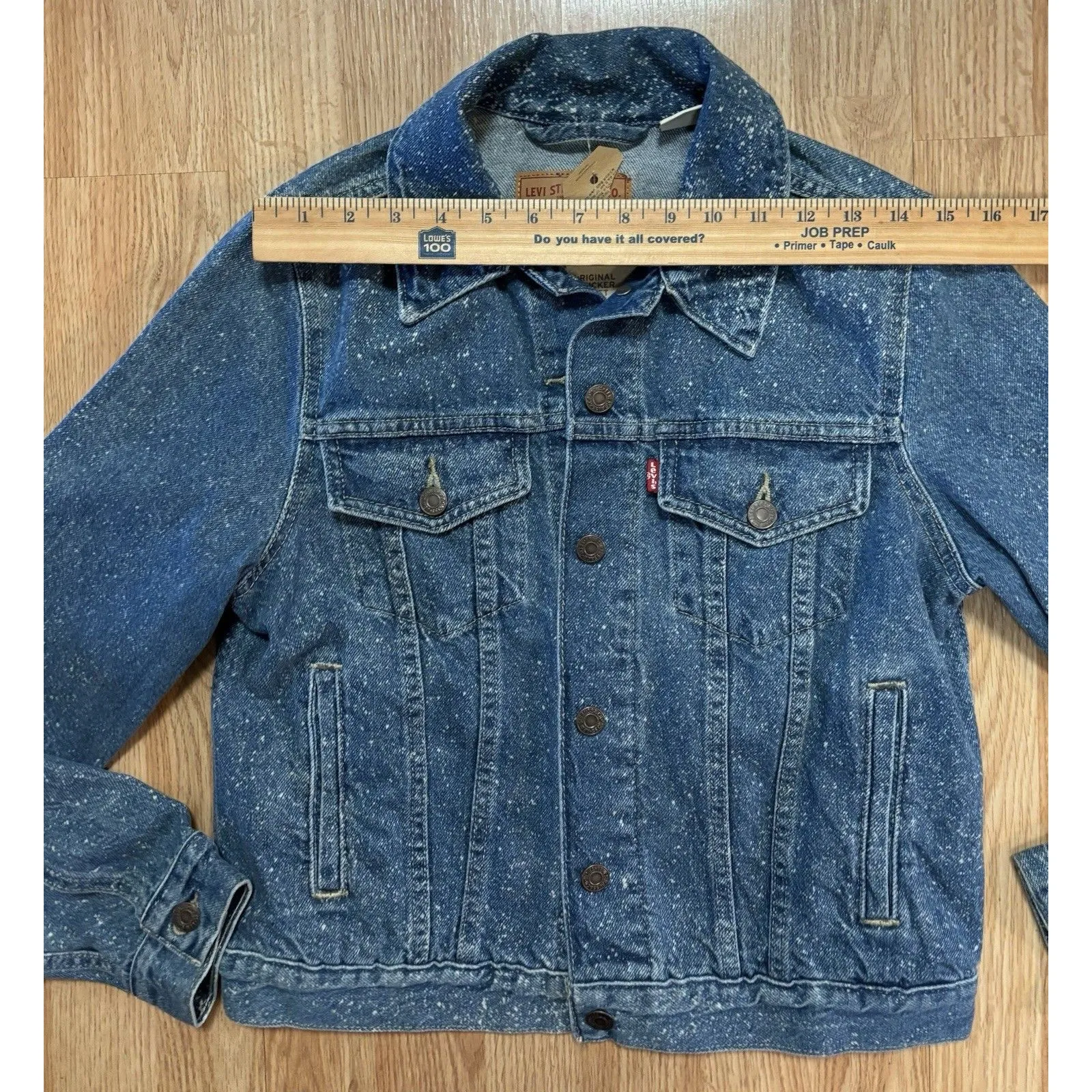 Levi Strauss Original Trucker Denim Jacket NWT Small Bleach Speckled Womens Jean - Image 10