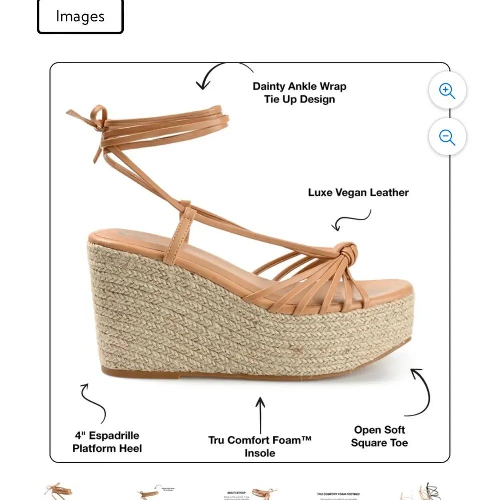 Catalinn Tru Comfort Foam Espadrille Platform Sandals Tan - Image 2