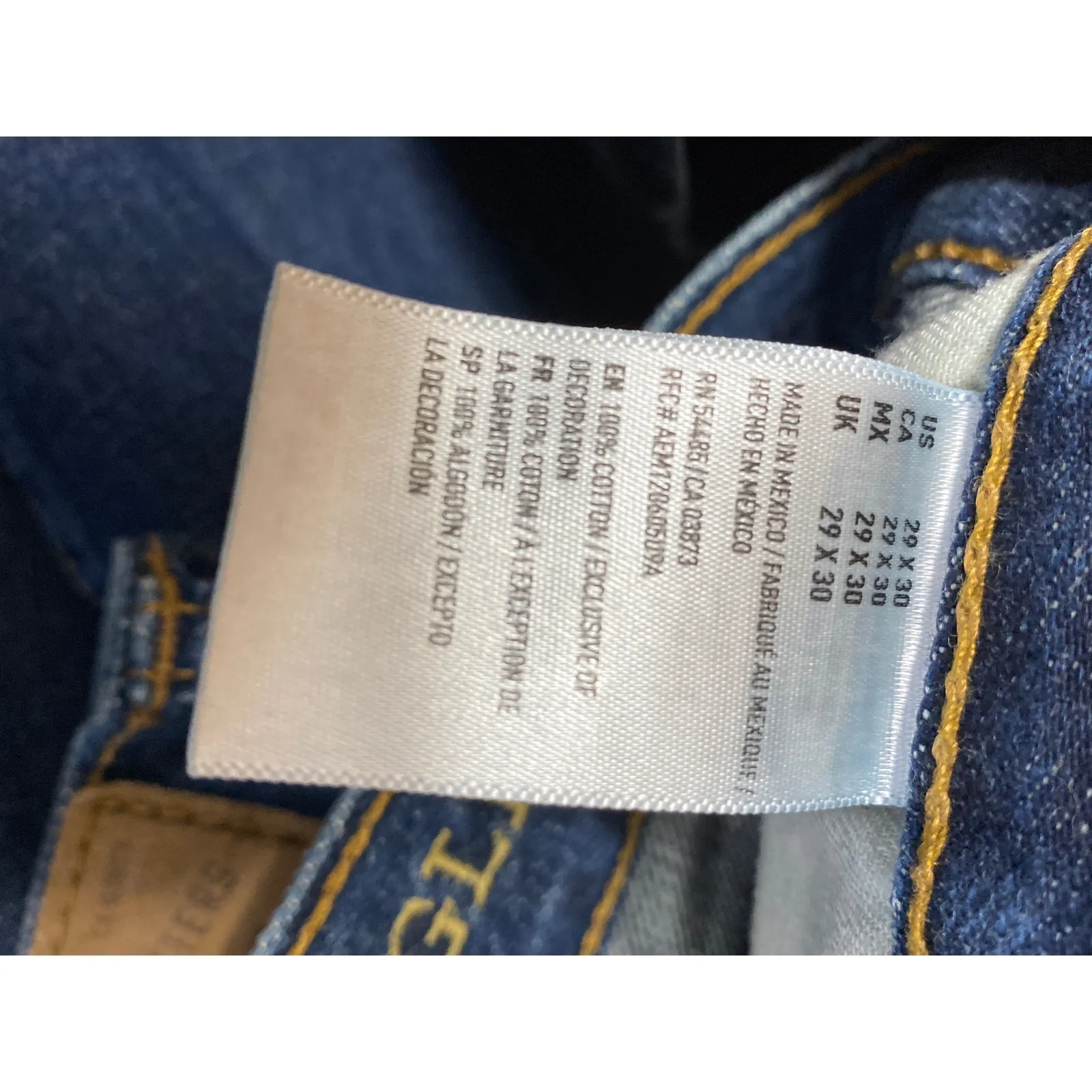 American Eagle Outfitters Men's Blue High Rise Straight Denim Jeans Pants 29/30 - Image 4