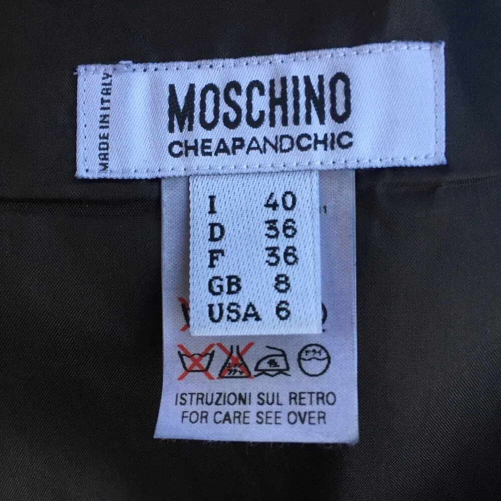 Moschino Black Knee Length Skirt 6 Ruffle Hem - Image 4