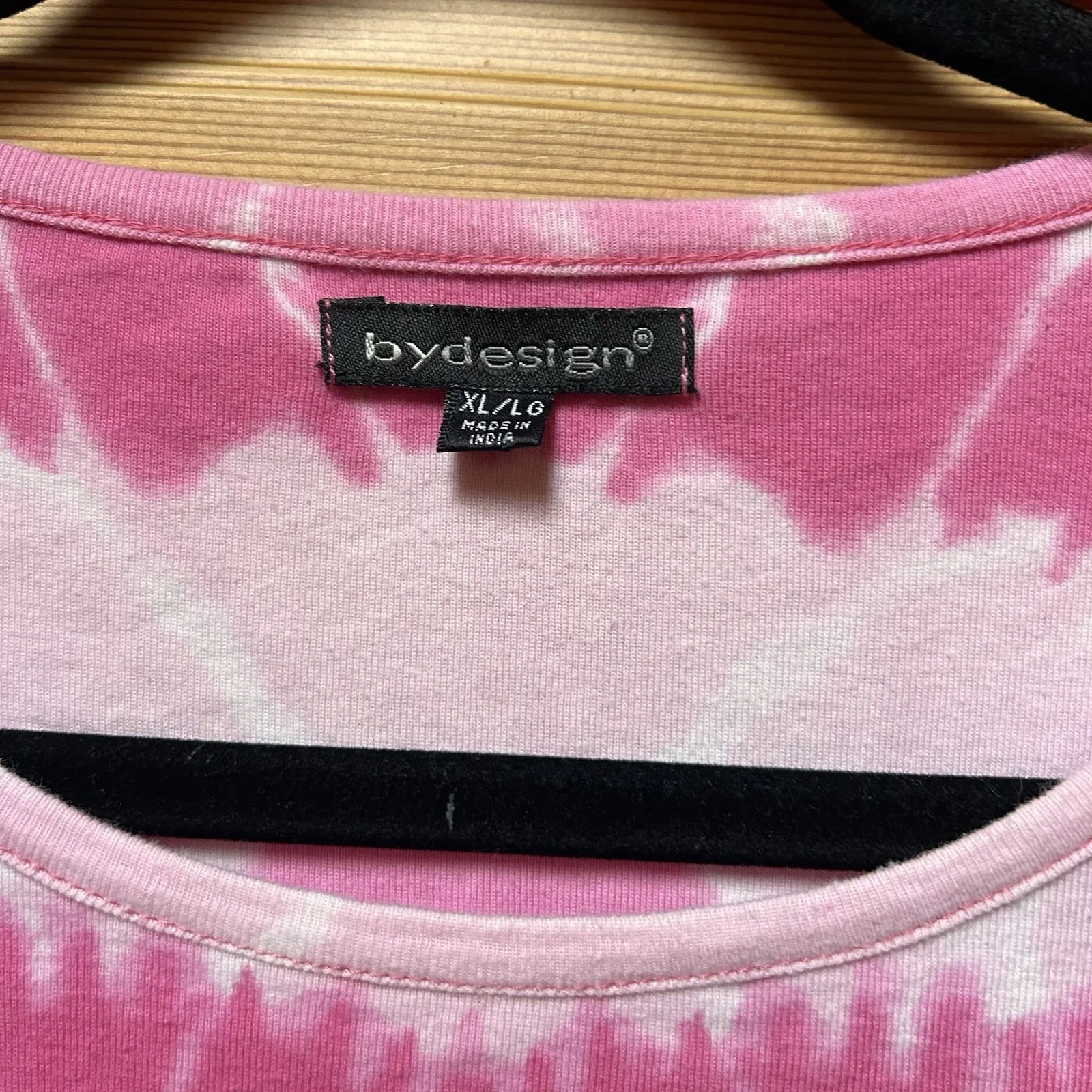 VTG Y2K Women's XL Pink Tie Dye Sequin Heart Top Tee Shirt Festival Rave Kidcore - Image 7