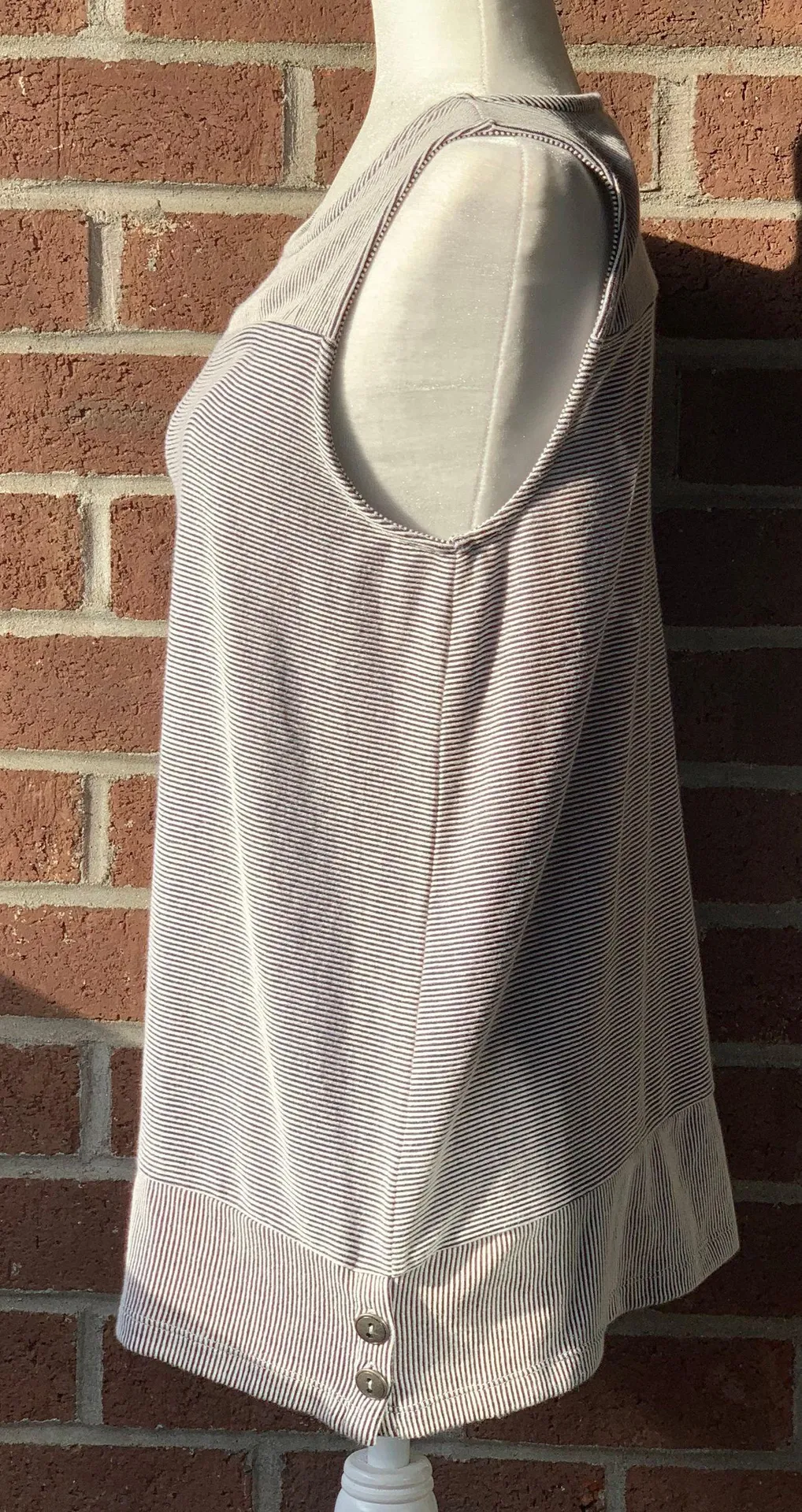 Striped Button Tank - Image 3