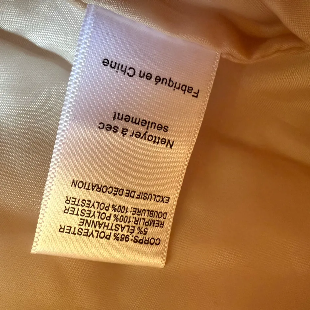 All in Favor Rhinestone Velvet Puffer Vest Champagne Size Small NWOT - Image 6